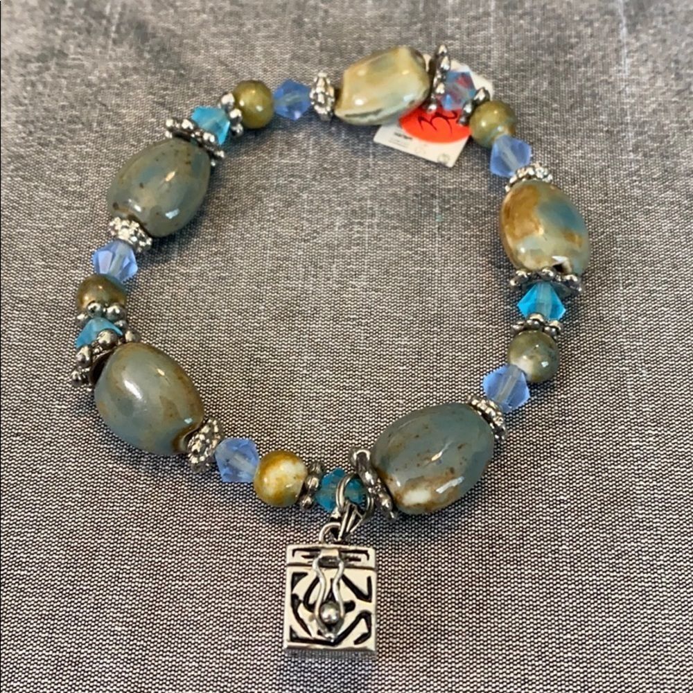 Stone Bracelet With Charm
